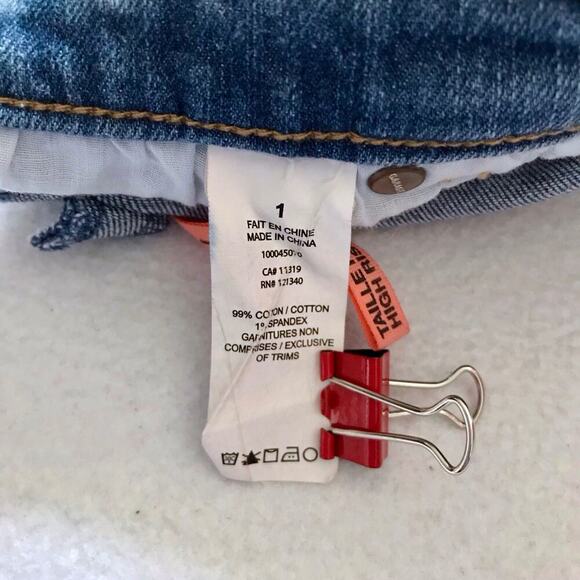 Garage Distressed High Rise Jean Shorts Juniors 1 - Picture 7 of 8